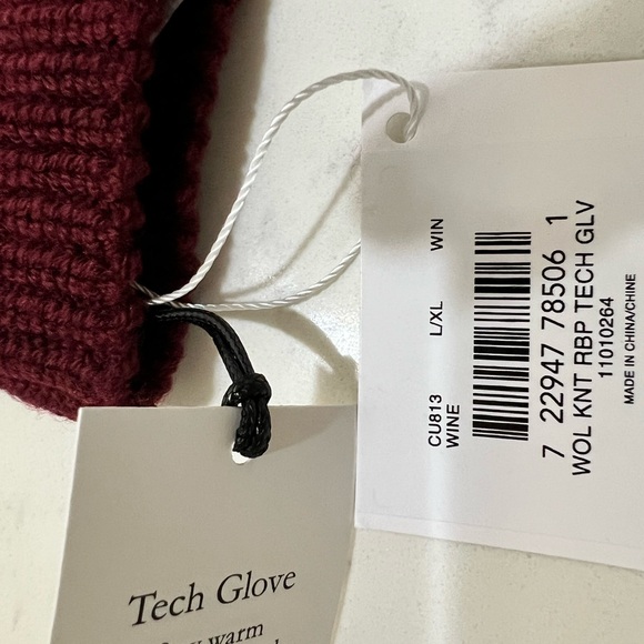 Coach Burgundy Knit Gloves - Picture 8 of 10
